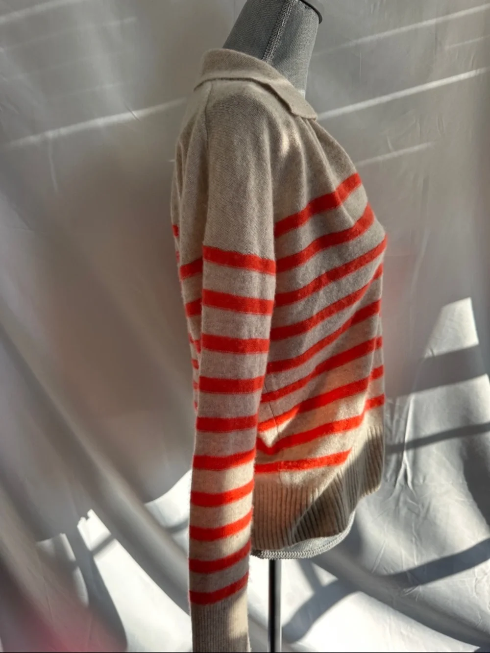 Vineyard Vines Cashmere Striped Polo Sweater - Picture 8 of 8